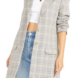 Bb Dakota Plaid Behavior Plaid Blazer